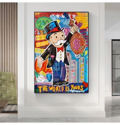 Oil Painting Alec High Quality Home Decorative Pop Art Modern Graffiti Oil Painting On Canvas