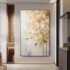 Customized Modern Hand Painted Gold Foil Leaf Hotel home Decoration Art Work Abstract Oil Painting for living room wall Decor