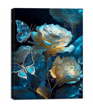 Still Life Flower Diy Framed Diamond painting Diamond Art Kit With Subframe With Square Drills