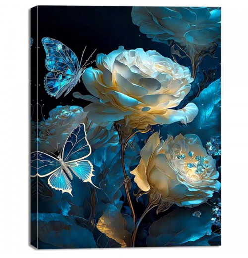 Still Life Flower Diy Framed Diamond painting Diamond Art Kit With Subframe With Square Drills