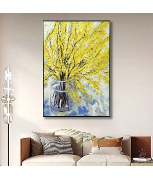 100% Hand Painted Living Room Home Decor Gift Abstract Flower Colorful modern decoration flower oil painting