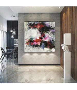 Original Flower Oil Painting Rose Oil Painting Impressionism Living Room Oil Painting Home Decoration