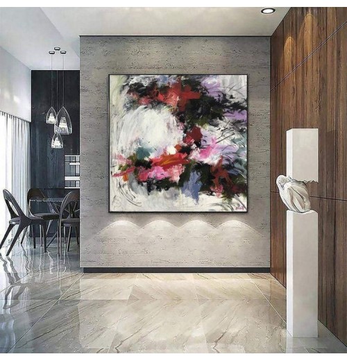 Original Flower Oil Painting Rose Oil Painting Impressionism Living Room Oil Painting Home Decoration