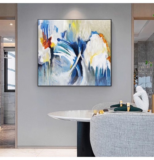 Living Room Bedroom Wall Hanging Colorful Textured Decor Abstract Painting Modern Home Decoration Textured Canvas Oil Painting