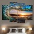 Custom Factory Direct 4 Panels Wall Art Canvas painting Scenery Framed Wall Art Picture Canvas painting