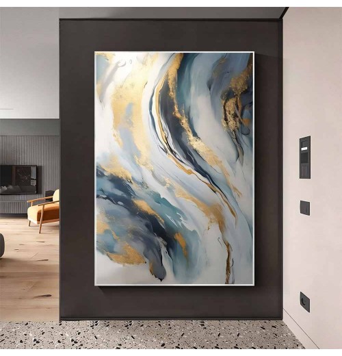 Custom Design Hand-painted Canvas Home Abstract Decor And Wall Oil Wall Art Canvas Painting With Frame