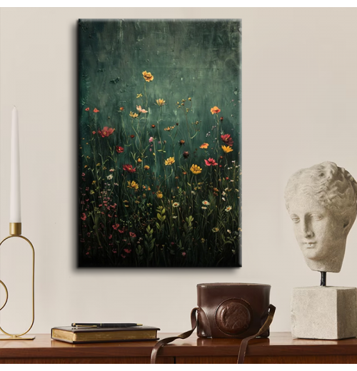 Wholesale Wildflower Handmade Oil Painting Vintage Botanical Landscape Wall Art Modern Oil Painting For Home Decoration