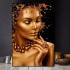 Sexy Nude Artwork Black and Gold Woman Canvas painting Posters Wall Art HD Pictures Oil Painting for Living Room Decor Murals