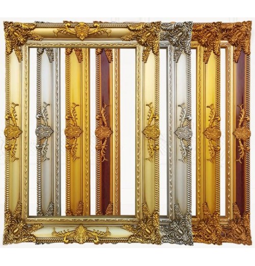 Europe Style Customize Gold Color Antique Baroque Vintage Wood Luxury Frame Picture For Home Wall Decor