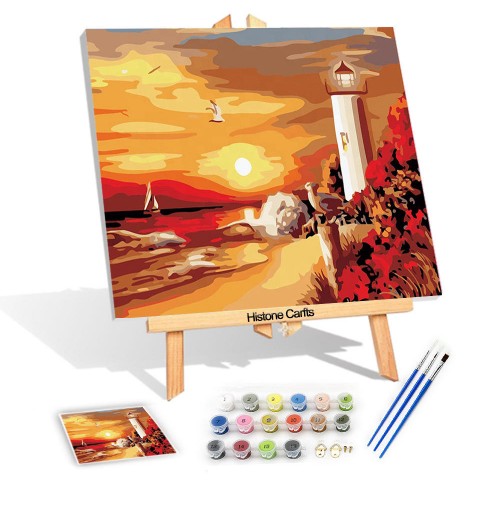 Landscape Nature Sunset oil painting By Numbers, New Arrival Gift Oil Painting On Canvas Painting Gift Picture Sunset On The Sea