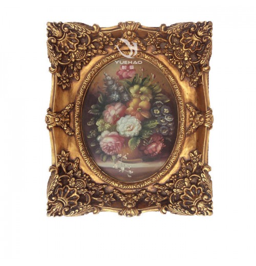 Factory Direct Sale Luxury Wall Hanging Antique Gold Vintage Home Decor Oil Painting Inside Frame