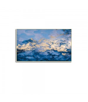 Blue Canvas Abstract Painting Oil Painting Frame Pictures For Bedroom Wall Decor