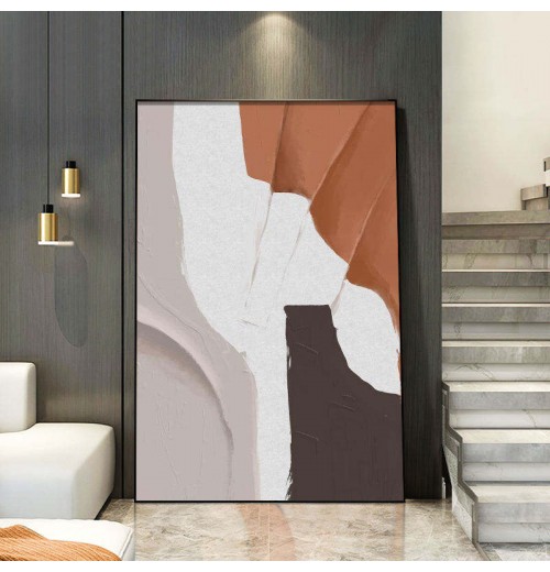 Morden Living Room Hotel Hand Painted Art 3D Texture Hand Oil Painting Canvas Large Abstract Artwork Living Room