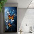 Luxury home decoration with high-definition printed canvas painting, butterfly crystal porcelain home decoration, and LED murals