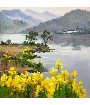 China Country Landscape Abstract Scene Handmade Oil Painting Wall Art Canvas Painting Home Decoration Painting