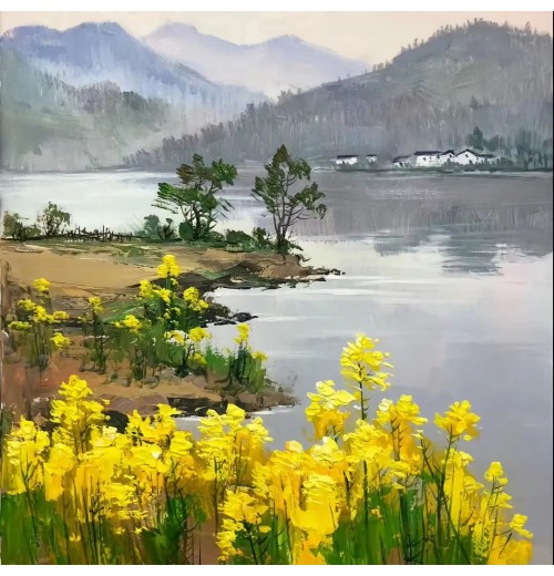 China Country Landscape Abstract Scene Handmade Oil Painting Wall Art Canvas Painting Home Decoration Painting