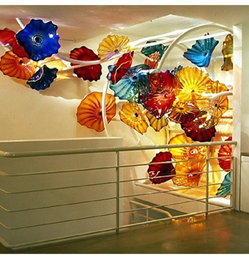 Newest Wall Art Home Decor Luxury Hotel Corridor 100% Handmade Murano Glass Wall Decoration