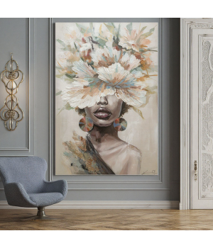 Living Room Porch Art Pure Hand-painted Texture Oil Painting Abstract Three-dimensional Decorative Painting Creative Portrait